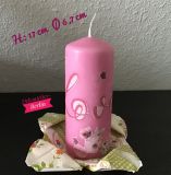 Kerzen * pink * h: 170 mm - Unikat - Love