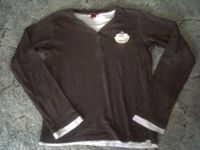 Gre 164 Braunes Langarm Shirt  rose abgesetzt