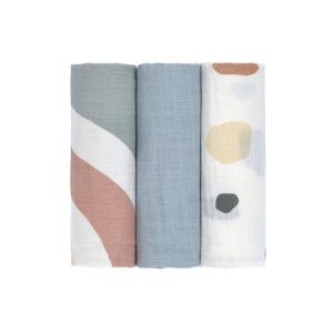 Lässig - Mulltücher 3er Set 85 x 85 cm Regenbogen
