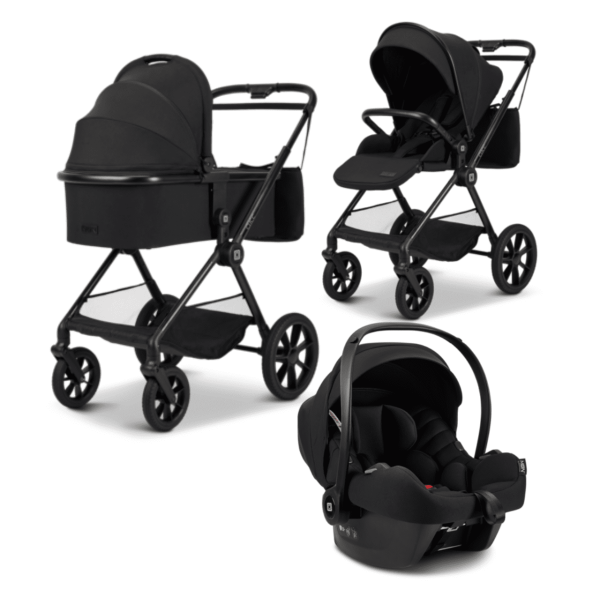 Moon CLICC Kombikinderwagen Black 3in1 Set inkl. COSMO 2 Babyschale