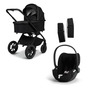 Moon GIO+ Kombikinderwagen Set 3in1 Sepia Black/black inkl. Cybex Cloud T plus i-Size Babyschale