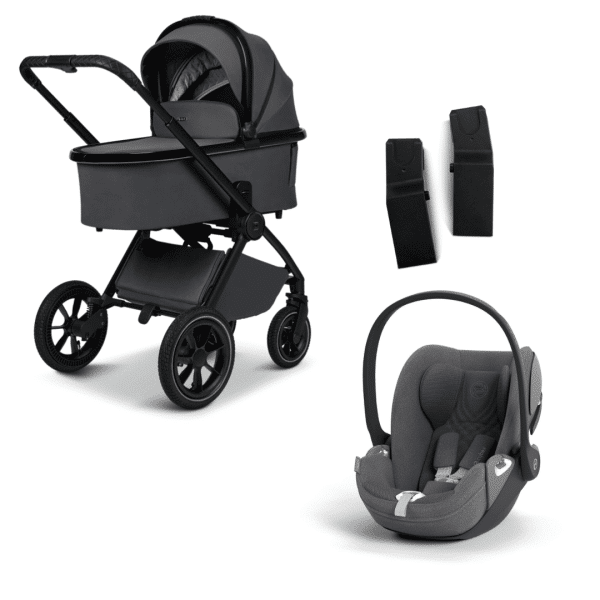 Moon GIO+ Kombikinderwagen Set 3in1 inkl. Cybex Cloud T plus i-Size Babyschale Anthrazit/Mirage Grey