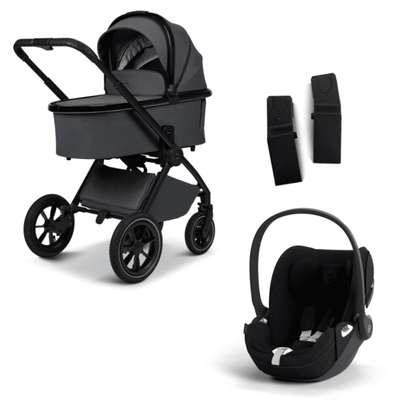 Moon GIO+ Kombikinderwagen Set 3in1 inkl. Cybex Cloud T plus i-Size Babyschale Anthrazit/Sepia Black