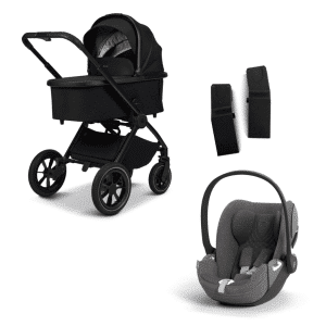 Moon GIO+ Kombikinderwagen Set 3in1 inkl. Cybex Cloud T plus i-Size Babyschale Black/Mirage Grey