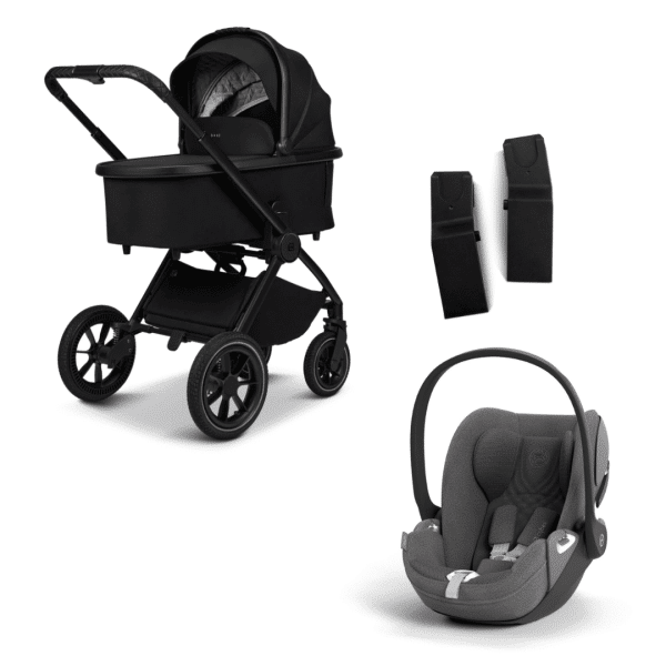 Moon GIO+ Kombikinderwagen Set 3in1 inkl. Cybex Cloud T plus i-Size Babyschale Black/Mirage Grey