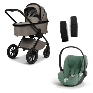 Moon GIO+ Kombikinderwagen Set 3in1 inkl. Cybex Cloud T plus i-Size Babyschale Mud/Leaf Green