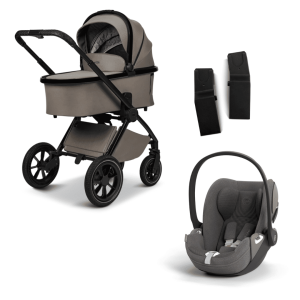 Moon GIO+ Kombikinderwagen Set 3in1 inkl. Cybex Cloud T plus i-Size Babyschale Mud/Mirage Grey