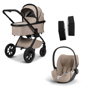 Moon GIO+ Kombikinderwagen Set 3in1 inkl. Cybex Cloud T plus i-Size Babyschale Sand/Cozy Beige