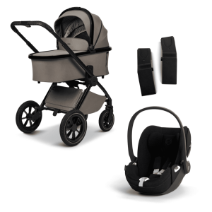 Moon GIO+ Kombikinderwagen Set 3in1 inkl. Cybex Cloud T plus i-Size Babyschale Sepia Black/mud