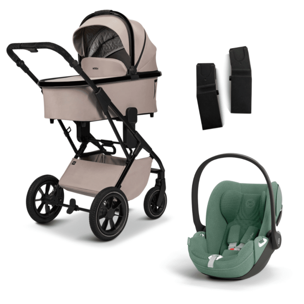 Moon PIU 2025 3in1 Set inkl. Cybex Cloud T Plus i-Size Sand/Leaf Green