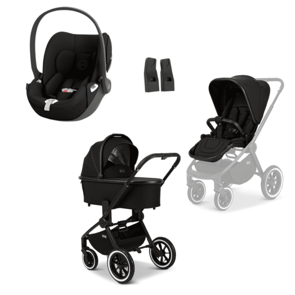 Moon RESEA+ Kombikinderwagen 3in1 Set inkl. Cloud T - Black Sepia Black | black