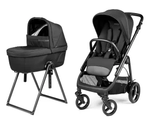 Peg Perego Veloce Kombikinderwagen True Black inkl. Culla Belvedere Babywanne