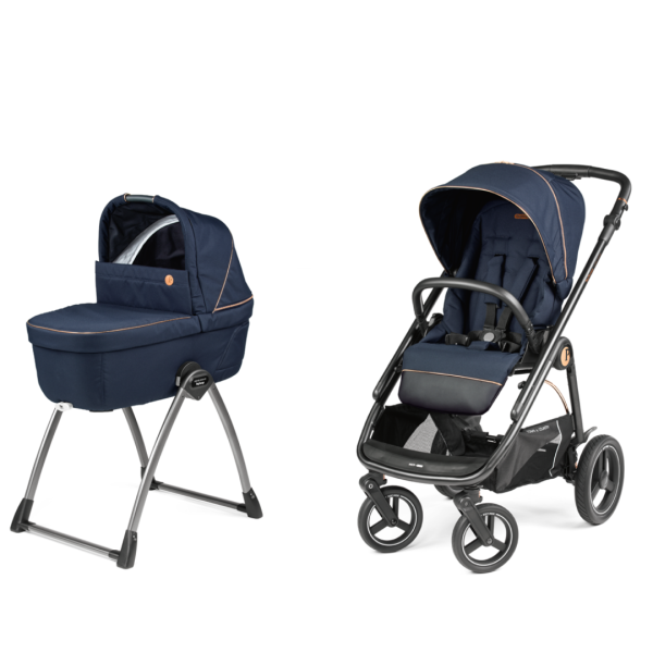 Peg Perego Veloce TC Kombikinderwagen Blue Shine inkl. Culla Belvedere Babywanne