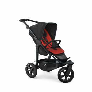 TFK Mono 3 Sportwagen Luftrad Set - anthrazit mit roten Highlights